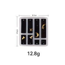 견고한 Polygon Oval Earrings Necklace Pendant Uv Epoxy Resin Mold DIY Keychain Backpack Silicone Jew, 11 11