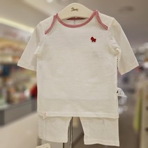 아가방 NC유성점 [에뜨와] 바람솔솔~ 시원한 매쉬원단 레디7부내의 여름 7부 내복 유아 아기 여아 남아 돌아기 신생아 면 실내복 내의 선물 에뜨와 내의