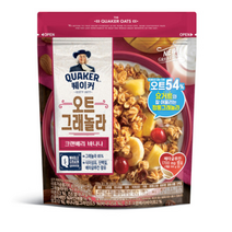 롯데제과 퀘이커 오트 그래놀라 시리얼 크랜베리바나나, 200g, 3개입