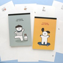 핑크풋 50 꼬망프렌즈 패드 편지지 편선지, 단품