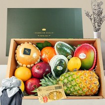 프리미엄 과일 선물 세트 애플망고 파인애플 명절 설날 과일바구니 혼합과일선물세트 과일바구니2호, 설 혼합선물세트2호+보자기랜덤