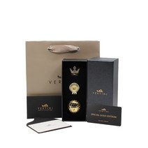 [공식총판] 베르티니 24K 도금 황금 골프공 1구 볼마커 클립 선물 세트 홀인원선물