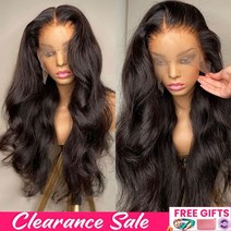 여성가발 미용가발 인모 통가발 body wave lace front human hair wigs full 13x4 lace frontal wig brazilian, 4x4 미디엄 브라운, 10인치, 150, 1개