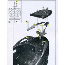 GIVI 스즈키 버그만 125/200 (06-20) 탑박스 브라켓 - SR3106 (모노락 전용)