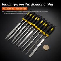 우드카빙키트 목공용 조각도 조각칼 세트 5/10pcs 바늘 파일 세트 보석상 나무 조각 공예 금속 유리 스톤 쥬얼리 연마 다이아몬드 파일, [04] 4-160-10