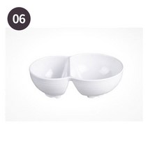 멜라민 짬짜면기 6type 트윈면기 반반그릇 나눔, 윙클 짬짜면기, 1개