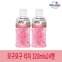 모구모구 음료수 리치 320mL 24개 Mogu Mogu Juice Lychee With Nata De Coco, 리치맛 24개, 1세트