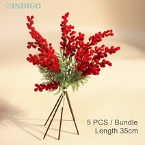 실리콘 튤립 (3 꽃 + 2 봉) 부케 리얼 터치 색 칼라 홈 인테리어 인공 웨딩 인디고, 33 5 piece per bunch