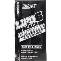 뉴트렉스 리서치 리포 6 블랙 (스팀 프리) Nutrex Research LIPO-6 Black Stim-Free 60 캡슐