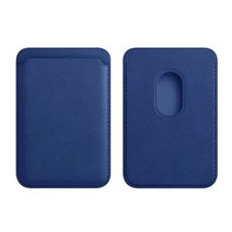 맥세이프카드지갑 맥세이프그립톡 카드홀더 스마트링 magsafing 용 럭셔리 오리지널 가죽 마그네틱 케이스 가방 for iphone 12 13 11pro max mini 백, 푸른
