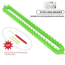 DIY 기계 바느질 도구 원형 모자 뜨개질 베틀 키트 양모 스카프 직조 니트 공예품, rectangle 47cm