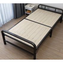하이따거 조립식 원목 침대철제프레임테라스 접이식평상 발코니, 가로 90cm
