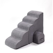 A.FATI 폼 반려동물 계단 개와 고양이를 위한 4단 폼 계단 고밀도 개.. 정품보장, Grey, 5-Tiers Extra High