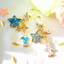 [핸드메이드] 슈가 스타 래빗 키링, Gray Star
