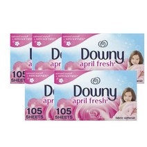 다우니 패브릭 소프트너 건조기시트 105장 Downy Fabric Softener Dryer Sheets April Fresh, 5팩