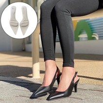 성수동 여성수제화 7cm힐 스틸레토힐 여자 슬링백힐 일체형 라텍스쿠션