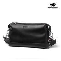 바이슨데님 BISON DENIM 남자 남성 수제 가죽 스트랩 손가방 파우치백 클러치백 N8207