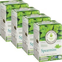 트레디셔널메디시널스 허벌 티 스피어민트 무카페인, 1.5g, 16개입, 4개