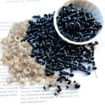장난감 아이용 블랙 플라스틱 봉제 안전 눈 아미구루미 DIY 공예 재미있는 동물 인형 액세서리 5-14mm 5, 03 7mm_01 100pcs