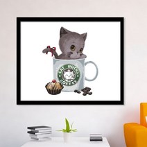 DIY 사은품+액자 명화그리기 유화 세트 캔버스형 40 x 50 cm, 40*50 콤보 상자, 군녹색