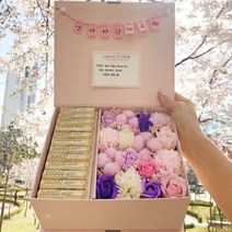 라봄플라워 어버이날용돈박스 부모님 플라워 반전 용돈상자 현금선물, 핑크박스M-레드꽃-용돈봉투-아빠사랑해요