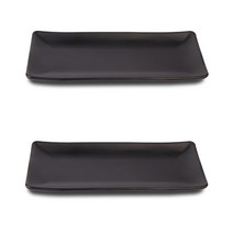 라이프초이스 블랙 멜라민 직사각접시