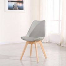 루아체어 에펠의자 인테리어 카페 식탁 업소용 사무용 화장대 1인용 체어 원목 고급형, 그레이
