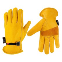 Heavy Duty Durable Cowhide Leather Driver Work Gloves for Truck Driving