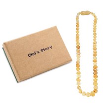 앰버 목걸이 (버터스카치 생) (35.6cm) 유니 - 인증된 발트해 앰버, 13 Inch (Pack of 1)