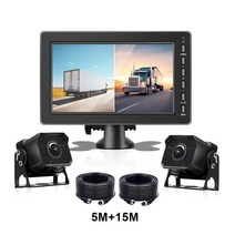 차량용 AHD 8 인치 트럭 모니터 운전 레코더 듀얼 렌즈 전면/후면 HD 야간 투시경 리버스 카메라, 04 2 camera-B-5m-15m