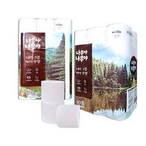 미래산업 나무야나무야 3겹 30롤 x2팩 화장지 두루마리 롤 휴지 비데 티슈