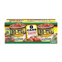 Rotel Diced Tomatoes & Green Chilies 로텔 오리지널 다이스 토마토 앤 그린 칠리 10oz(283g) 8팩