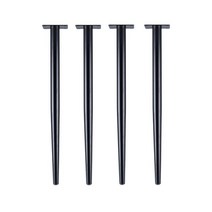 가구 다리 50-72CM 1개/세트 식탁 화장대 작업대 의자 테이퍼 금속 발 교체용, [14] Black 60CM7