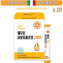 웰두잉 저분자 콜라겐 2000 3g x 30포 이탈리아산 피쉬콜라겐 히알루론산 엘라스틴 비타민C, 10박스
