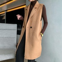 트렌치 조끼 여성 정장 롱조끼 여자 베스트 루즈핏 가을 오피스룩