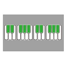 음악 교실 피아노 학원 피아노건반 3D 입체 벽 데코 포인트 장식 스티커 벽꾸미기 배경 그림, 그린