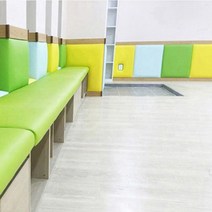 붙이는 안전 벽쿠션 직사각 매트 400X800 보호대 어린이집 유치원 노인 요양원, 크림