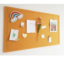 무지 부착식 펠트 벽 게시판 보드 안내판 대형 공지 사진 학원, 오렌지브라운