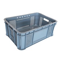 뉴플라스틱 운반상자 6호 운반 수납 플라스틱 바구니 사각 농수산물, 운반6호_그레이