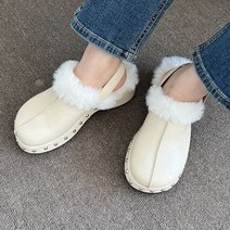 [오노마] ONM 골드 도트 두름 볼드 라운딩 털 슬리퍼