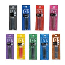 플래티넘 프레피 칼라 잉크 카트리지 (2입), 청색