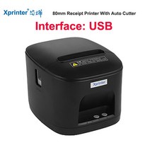 바코드출력기 바코드프린터 바코드기계 끼움라벨제작 케어라벨프린터 Xprinter XP-T80B(A) 80mm 영수증 프, 05 USB_01 EU 플러그