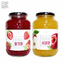 초록원 딸기잼1kg +사과잼1kg (쨈 토스트 시럽), 2세트