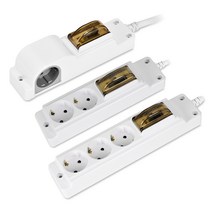 현대일렉트릭 고용량 4000W 멀티탭 배선차단 누전차단 2구 3구 [안전커버 증정], [배선차단] 2구 3m HGB-23, 1개