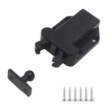 열쇠가없는 문 찬장 래치 도어 푸시 래치 자동 스프링 스냅 잠금 섀시 캐비닛 리바운드 볼트 가구 푸시 잠, 02 Black