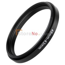 2pcs 카메라 49-43mm 49 ~ 43 렌즈 필터 스텝 다운 링 어댑터 캐논 니콘 소니 모든 dslr 추적, 한개옵션0