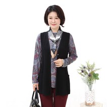 엄마옷 모슬린 세줄 끈 포켓 조끼 VE009131마담 미시옷 50대 중년여성의류 60대 엄마옷 빅사이즈 할머니옷 여성옷
