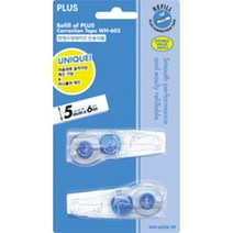 플러스 수정테이프 리필 WH-605R 2p, 혼합 색상, 15개입