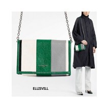발렌시아가 바자 스트라이프 레더 체인 숄더백Bazar Stripe Leather Chain Shoulder Bag(497938 DE9ZN 3760)