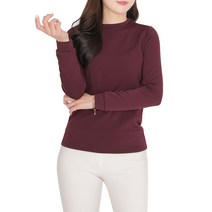 [스타일랑] 썸바디 여성 겨울용 히팅 핫 안감 기모 라운드 티셔츠